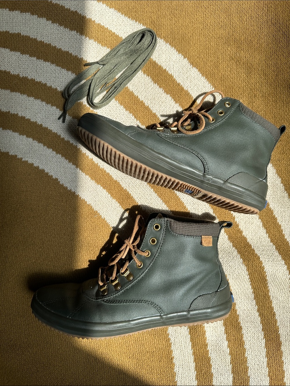 Keds Scout Boot Matte Canvas Olive Green
